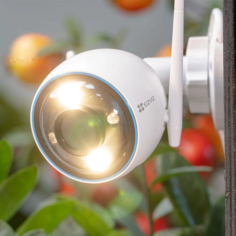 Outdoor Smart 2K video camera with human and machine detection, color night vision, siren, alarm light, IP67, two-way audio