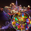 LED gaismas virtene ar 20 zilām LED lampiņām, 200 cm, darbināma ar baterijām, lietošanai telpās