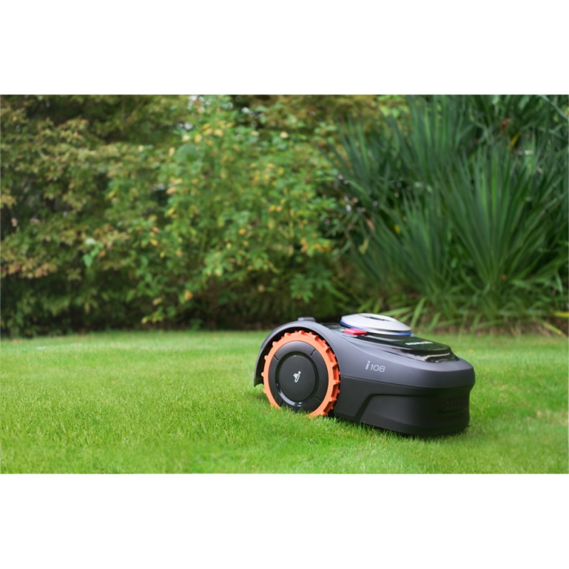 Iepriekšpasūtīšana_800 m²_Zāliena robots SEGWAY Navimow i108E, darbojas bez kontūras kabeļiem, lieliska izvēle kompaktam dārzam.