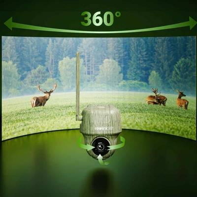 Reolink G450 4K - Wireless 4G Hunter Camcorder + Solar Panel The 4G Hunter Camcorder can be manually rotated 360°. Ideal for farmers, hunters, hikers.  Camouflage housing
