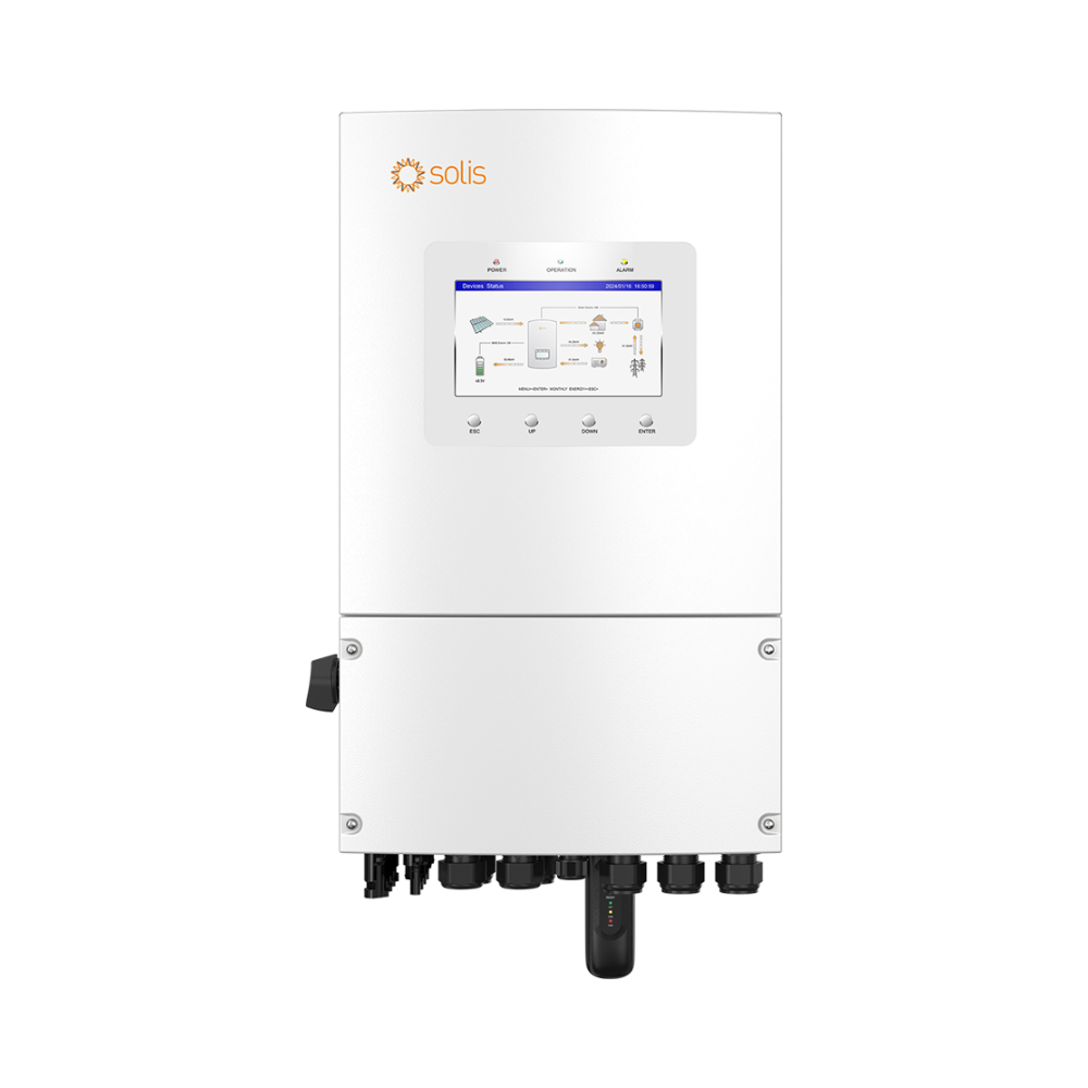 Solis S6-EH1P5K-L-PLUS 5 kW vienfāzes hibrīdais invertors, 48 V akumulatoram