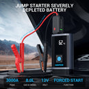 Starter ja õhukompressor JP3, 3000A, 16000 mAh, kuni 8,0 L bensiin / 4,5 L diisel, 150 PSI, USB-C PD 30 W, LED-esilatern, pihustid kaasas
