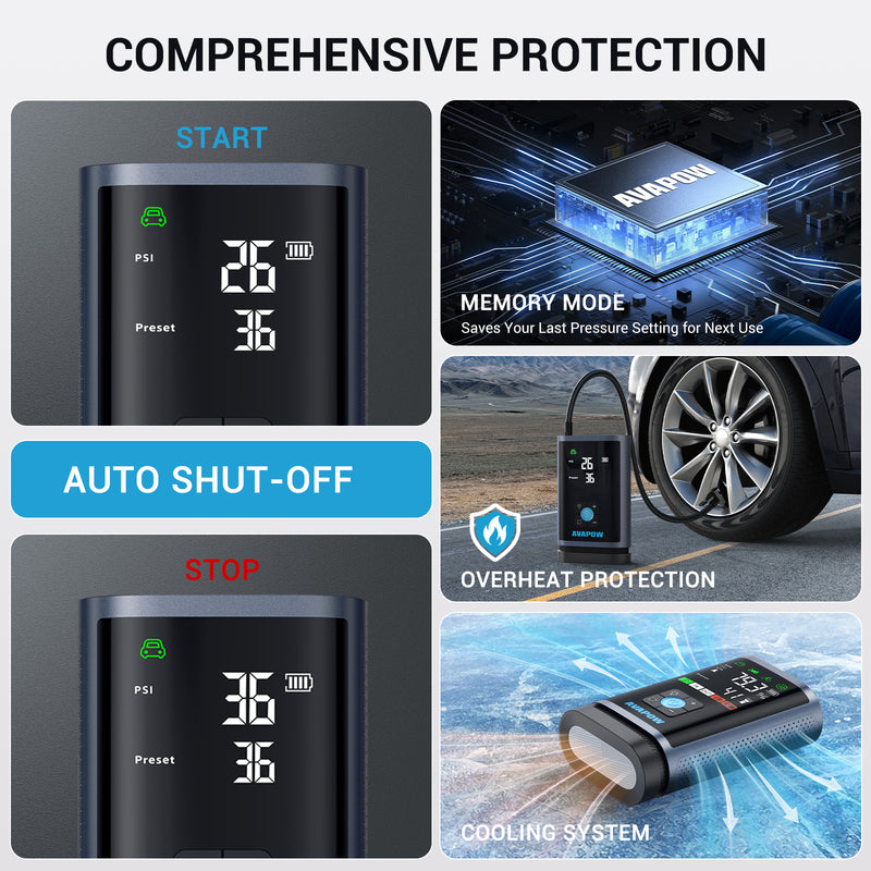 Starter ja õhukompressor JP3, 3000A, 16000 mAh, kuni 8,0 L bensiin / 4,5 L diisel, 150 PSI, USB-C PD 30 W, LED-esilatern, pihustid kaasas