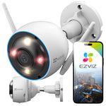 Ezviz H3 ārtelpu Viedā 3K videokamera ar cilvēku un mašīnu uztveršanu, krāsainu nakts redzamību, sirēnu, trauksmes gaismu, IP67, divvirzienu audio