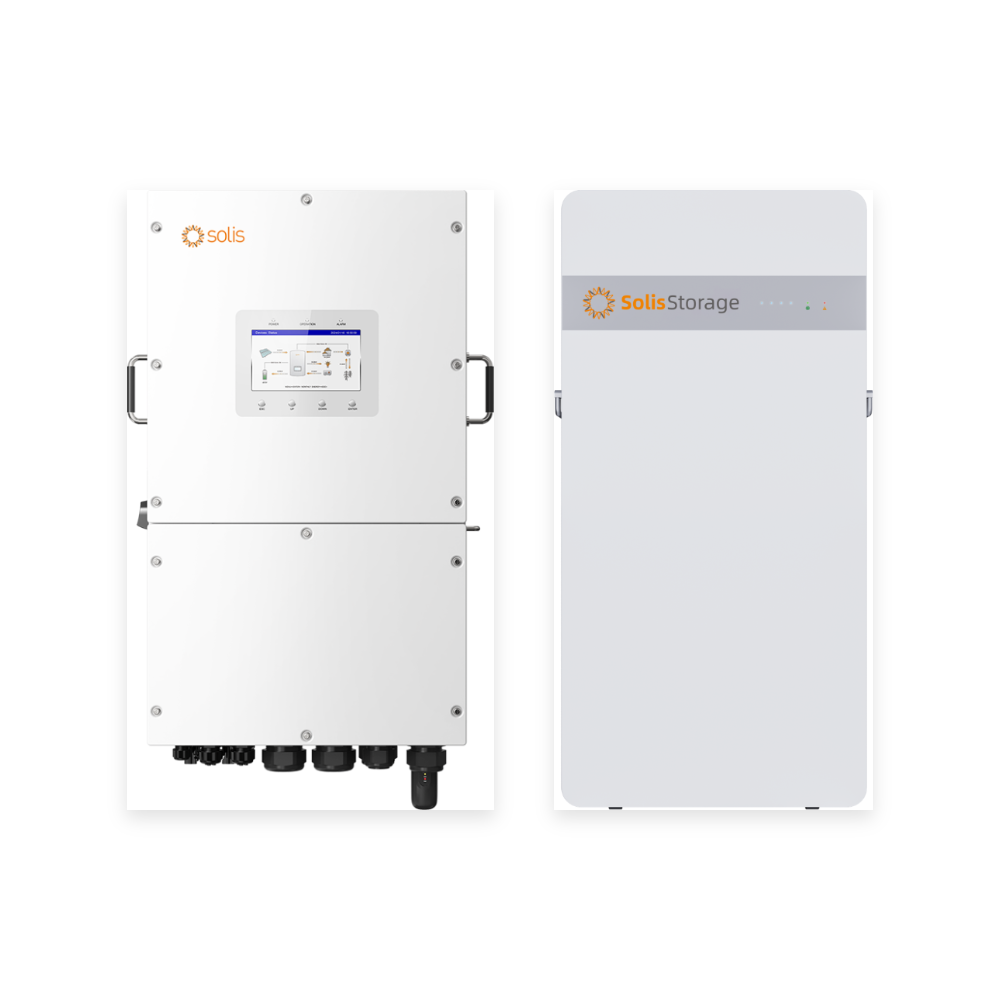 Hibrīda komplekts 10 kW 3F + 16 kWh: Solis 10 kW 3F invertors + IntelliHome 16 kWh