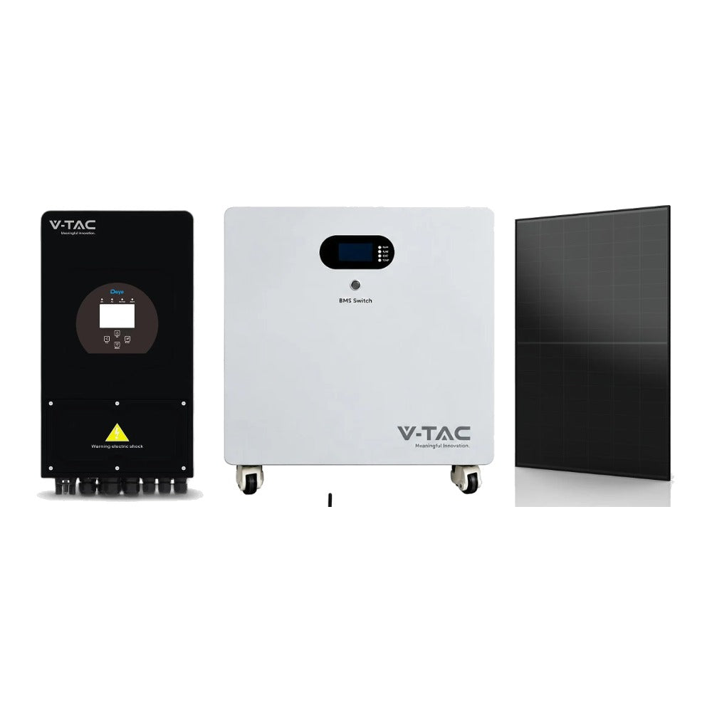 Deye 12 kW 3F hibrīda invertors + 16,07 kWh akumulators + 445 W saules paneļi