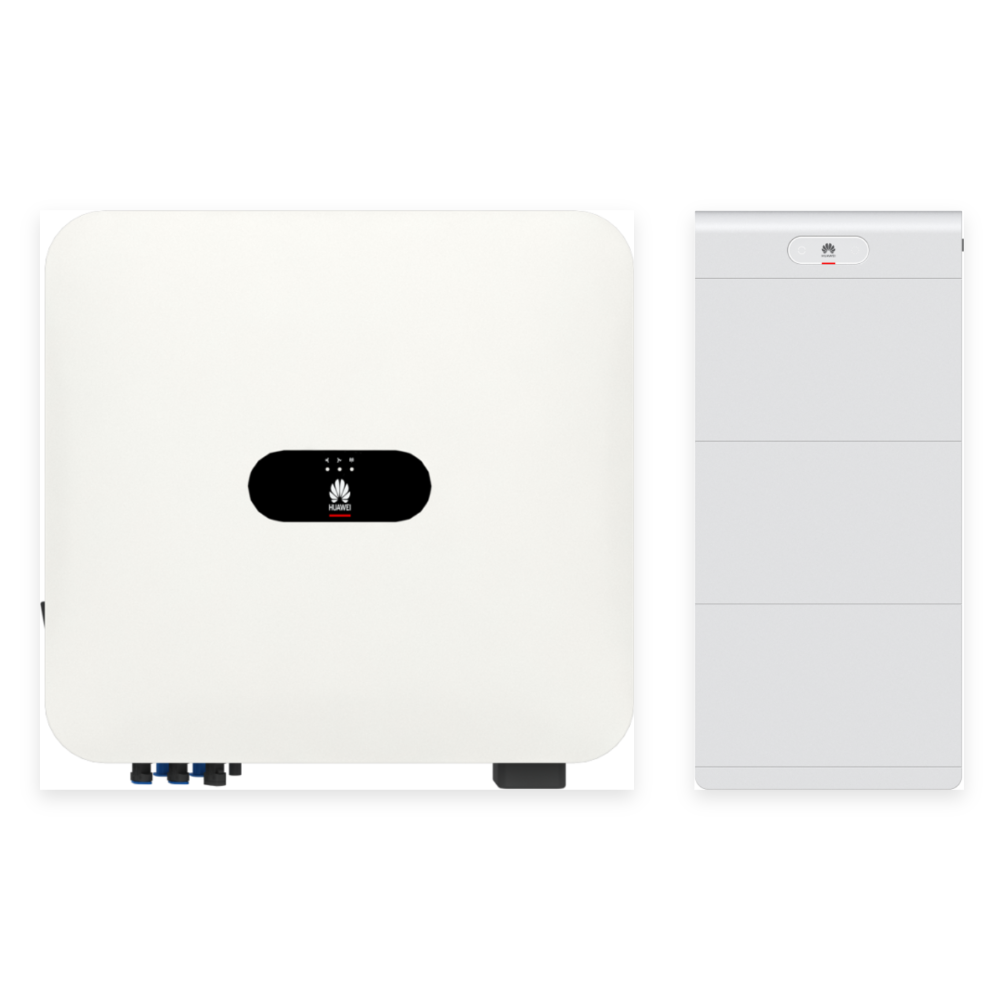 Hibrīda komplekts 8 kW 3F + 5 kWh: Huawei 8 kW 3F invertors + LUNA2000 C1 jaudas modulis + LUNA2000 5 kWh modulis