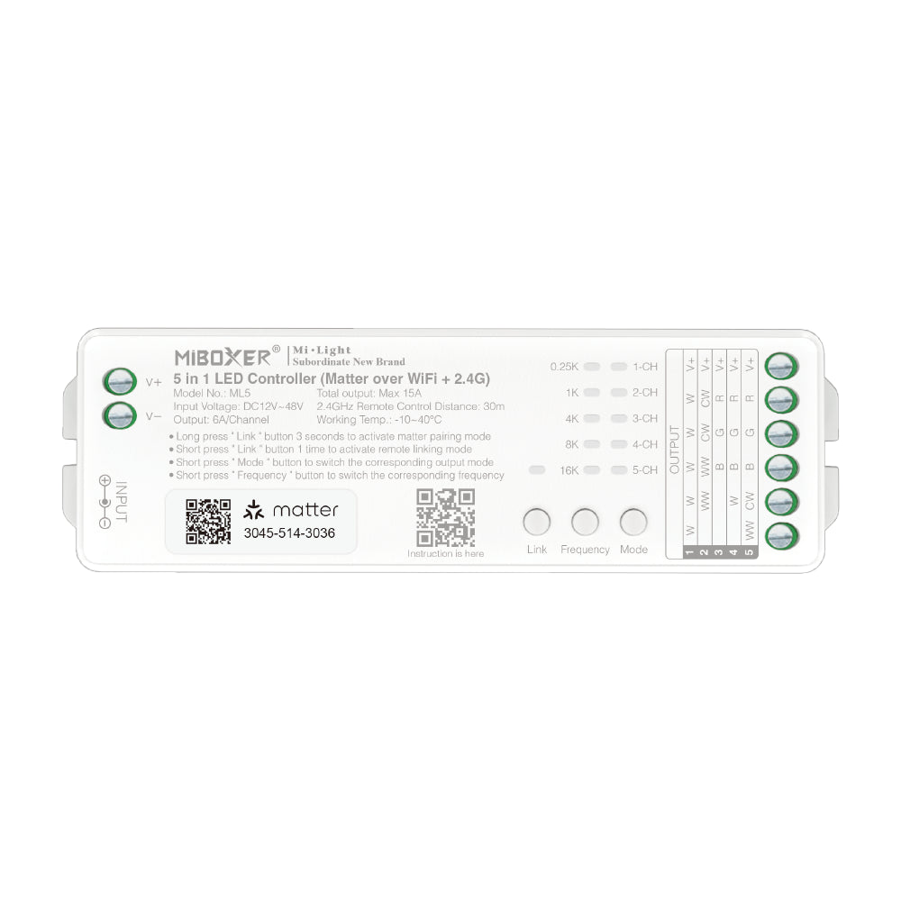 ML5 5 vienā kontrolieris ( pārraide pa WiFi + 2,4 GHz)