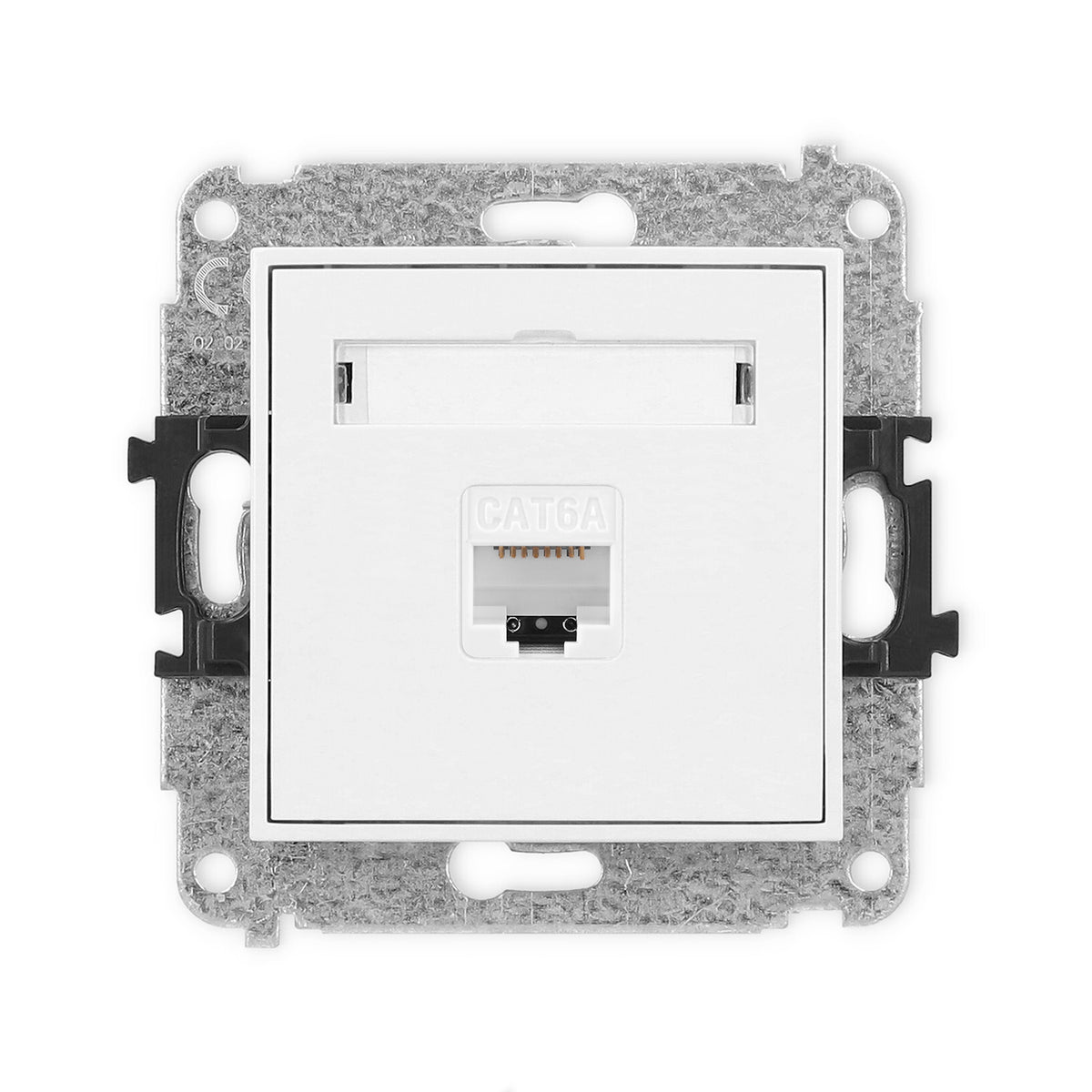 1-port computer jack mechanism, 1xRJ45, Cat. 5e, 8-pin bMini