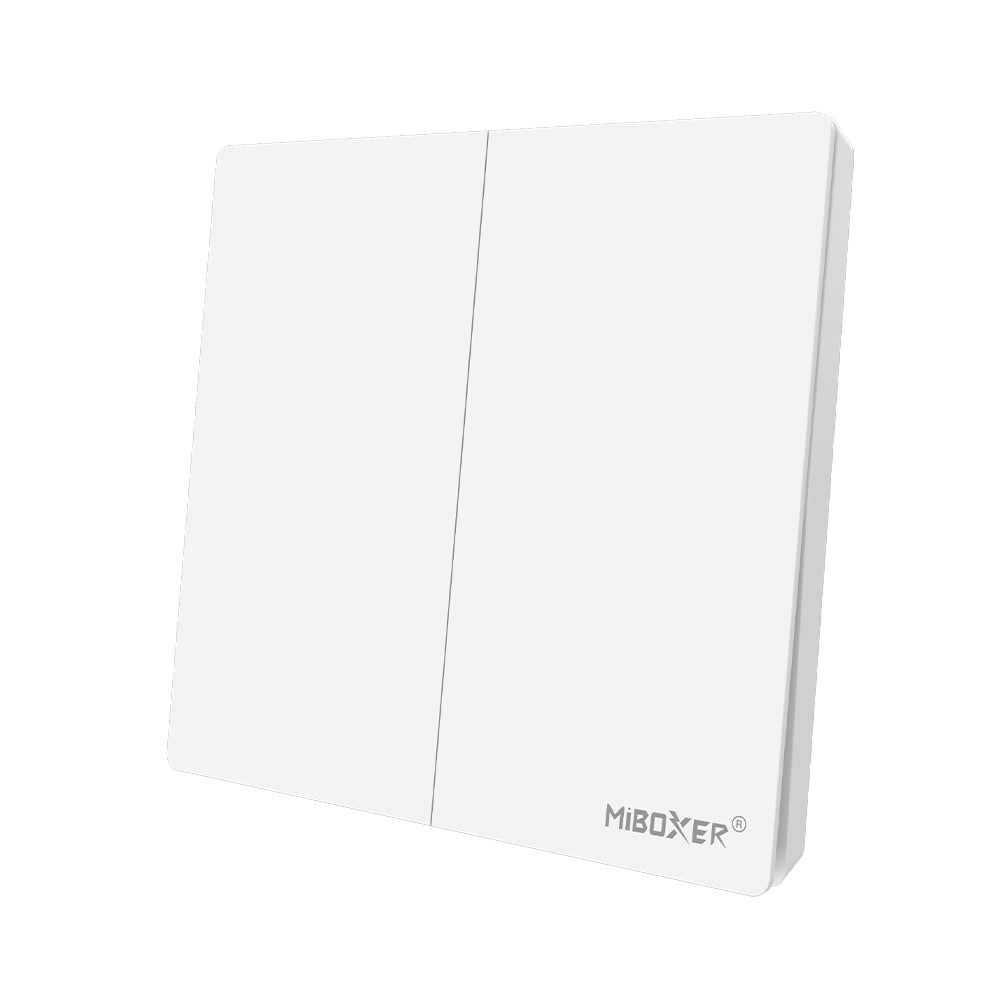 Kahe klahviga traadita lüliti, töötab ka dimmerina, kasutab 2,4 GHz traadita ülekandetehnoloogiat. toetab Miboxer/Milight 2.4G kontrolleri seeriat.