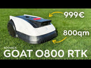 Available from 23 May!!! Ecovacs GOAT O800 Lawnmowing Robot Without Restraining Cord with Precise TrueMapping Navigation with RTK and Al Camera, SmartEdge Auto Border Recognition, AIVI 3D Obstacle Prevention suitable for 800m2 (orbex)