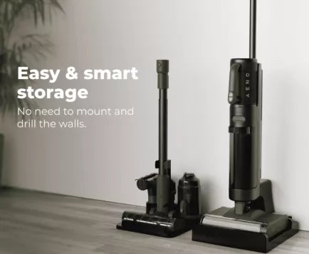 AENO märg- ja kuivpõrandapuhasti koos harjakuivatusega, mis muutub tavaliseks tolmuimejaks, 4000 mAh, 12kPa, puhta vee paak 650 ml, määrdunud vee paak 800 ml.