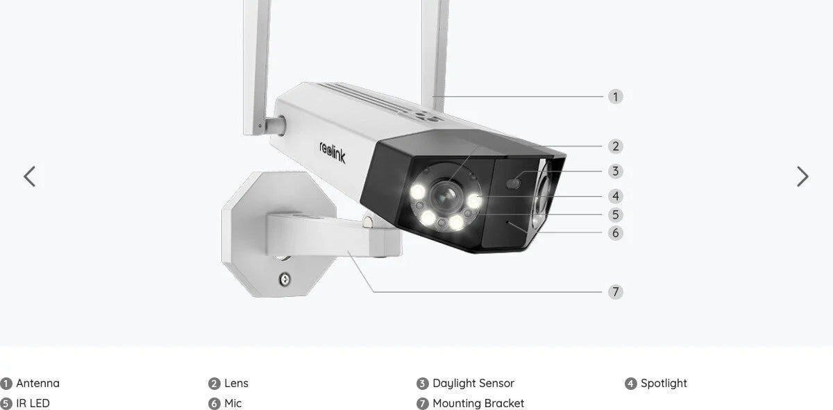 Reolink Duo 4K Wifi Camera Dual lens 180° panorama,5GHz/2.4GHz WiFi