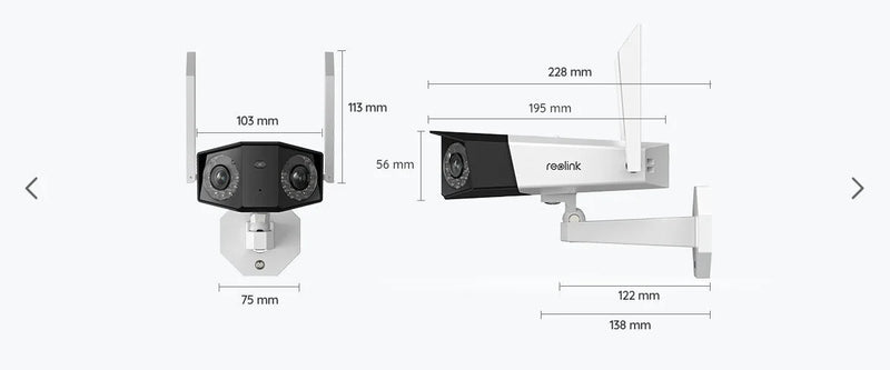 Reolink Duo 4K Wifi kamera Duālais objektīvs 180° panorāma,5GHz/2,4GHz WiFi