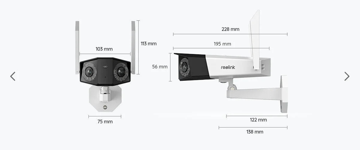 Reolink Duo 4K Wifi Camera Dual lens 180° panorama,5GHz/2.4GHz WiFi