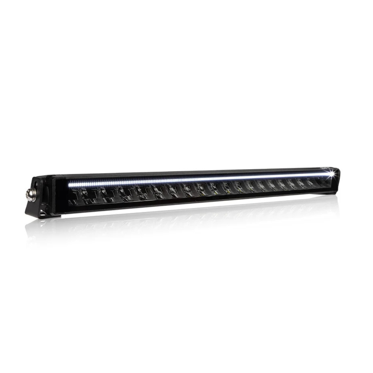1-92595_100W(12000Lm) 20 LED garais papildlukturis, 11-32V, 3-pin DT, IP68, BFL FRAMELESS SLIM - zema profila tālās gaismas lukturis, 20xLed, strāvas patēriņš 6.53A @13.7V, nerūsējošā tērauda kronšteini, IP68, 3-pin DT-spraudnis, 6000 K