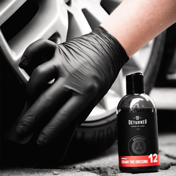 DETURNER CREAMY TIRE DRESSING 500ml - Tire maintenance agent. Adds shine to tires and restores the tone of faded plastic surfaces.