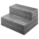 VEVOR burbuļvannas pakāpieni, 2 pakāpieni, ārējie spa kāpnes, pastiprinātas 635 mm platas HIPS kāpnes virszemes / piepūšamiem baseiniem ar 272,2 kg slodzes kapacitāti, daudzfunkcionālas terasēm, klājiem, kemperiem, grafīta pelēkā krāsā