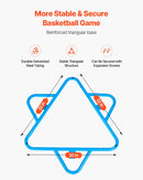 VEVOR Bērnu basketbola statīvs ar 4 groziem, pārnēsājams ar regulējamu augstumu un 3 bumbām, iekštelpām un ārtelpām, piemērots dažāda vecuma bērniem