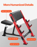 VEVOR bicepsu treniņu sols, regulējams spēka treniņu sols ar stieņa turētājiem, sēdošs izolēts roku trenažieris hantelēm un stienim, 299 kg nestspēja, mājas sporta zālei