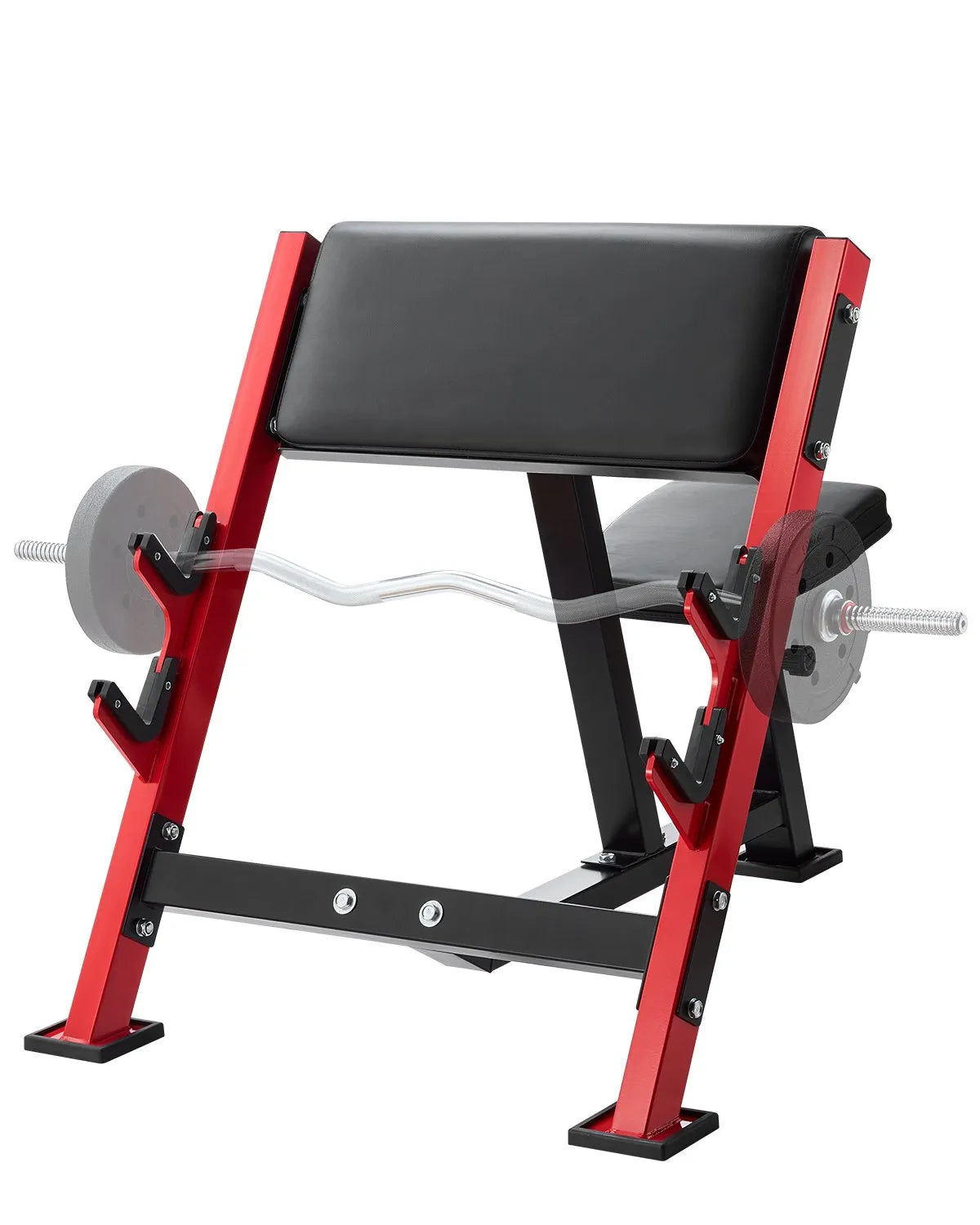 VEVOR bicepsu treniņu sols, regulējams spēka treniņu sols ar stieņa turētājiem, sēdošs izolēts roku trenažieris hantelēm un stienim, 299 kg nestspēja, mājas sporta zālei