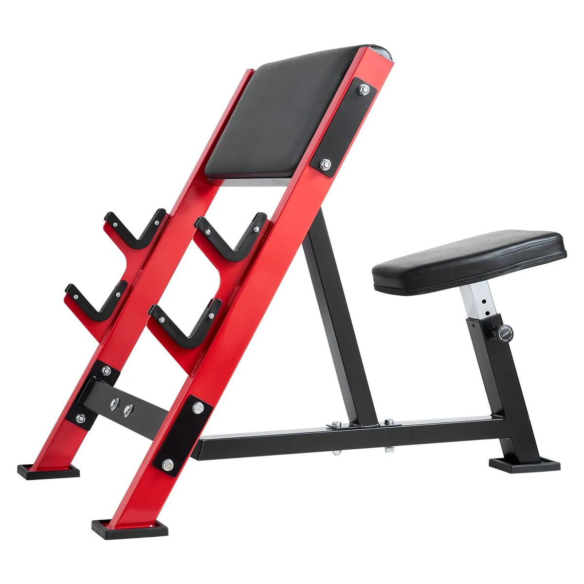 VEVOR bicepsu treniņu sols, regulējams spēka treniņu sols ar stieņa turētājiem, sēdošs izolēts roku trenažieris hantelēm un stienim, 299 kg nestspēja, mājas sporta zālei