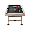 VEVOR biljarda galds 7 pēdas (213 cm) ar regulējamām kājām, stabila konstrukcija, komplektā bumbas, kijas, krīts un birste, koka krāsā ar melnu audumu, piemērots ģimenes spēļu istabai bērniem un pieaugušajiem