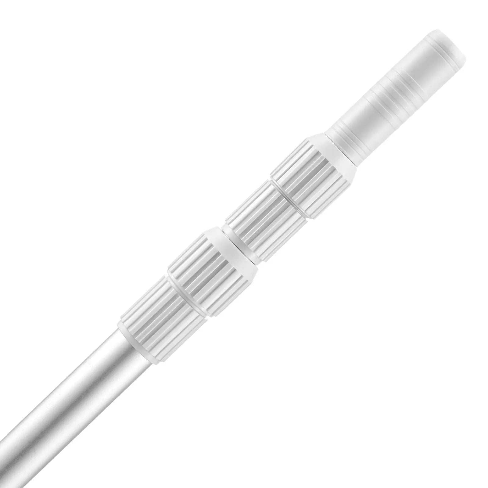 VEVOR Teleskopiskais baseina kāts 1–4,6 m, profesionāls regulējams tīrīšanas kāts ar 2 pagarinājuma sekcijām, pastiprināts turētājs tīkliņam, birstei un putekļsūcēja uzgalim