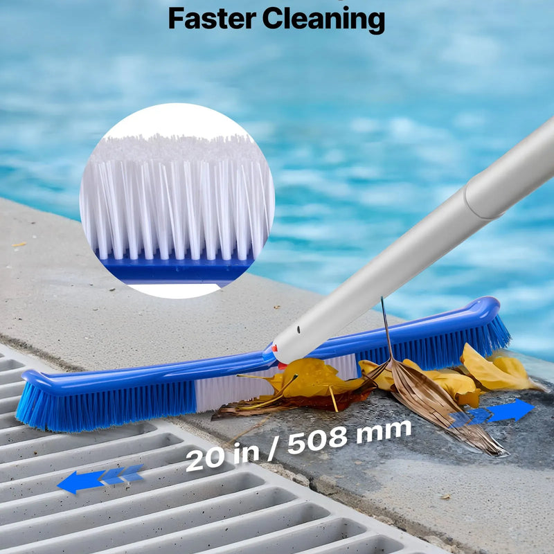 VEVOR Peldbaseina tīrīšanas komplekts, 4 vienā, ar 2 noņemamām birstēm (508 mm / 139,7 mm) un 2 baseina tīkliem, paredzēts iebūvējamo un virszemes baseinu tīrīšanai, bez kātiem