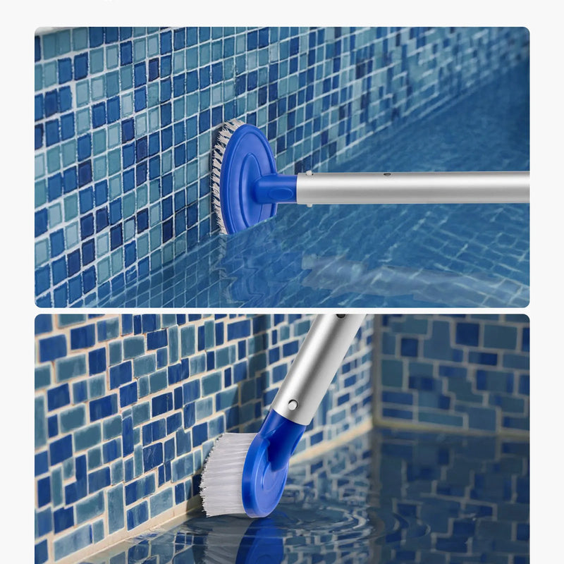 VEVOR Peldbaseina tīrīšanas komplekts, 4 vienā, ar 2 noņemamām birstēm (508 mm / 139,7 mm) un 2 baseina tīkliem, paredzēts iebūvējamo un virszemes baseinu tīrīšanai, bez kātiem