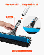 VEVOR Baseina birstes uzgalis, 508 mm, ar neilona sariem un alumīnija kāta savienojumu, izturīga izliekta birste iebūvējamo un virszemes baseinu sienu tīrīšanai, kāts nav iekļauts