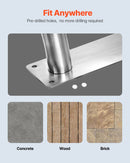 VEVOR baseina kāpņu margas 2 gab., 762 × 762 mm, nerūsējošā tērauda margas ar ātrās montāžas pamatplāksni, maksimālā slodze 170 kg, komplektā pilns stiprinājumu piederumu komplekts