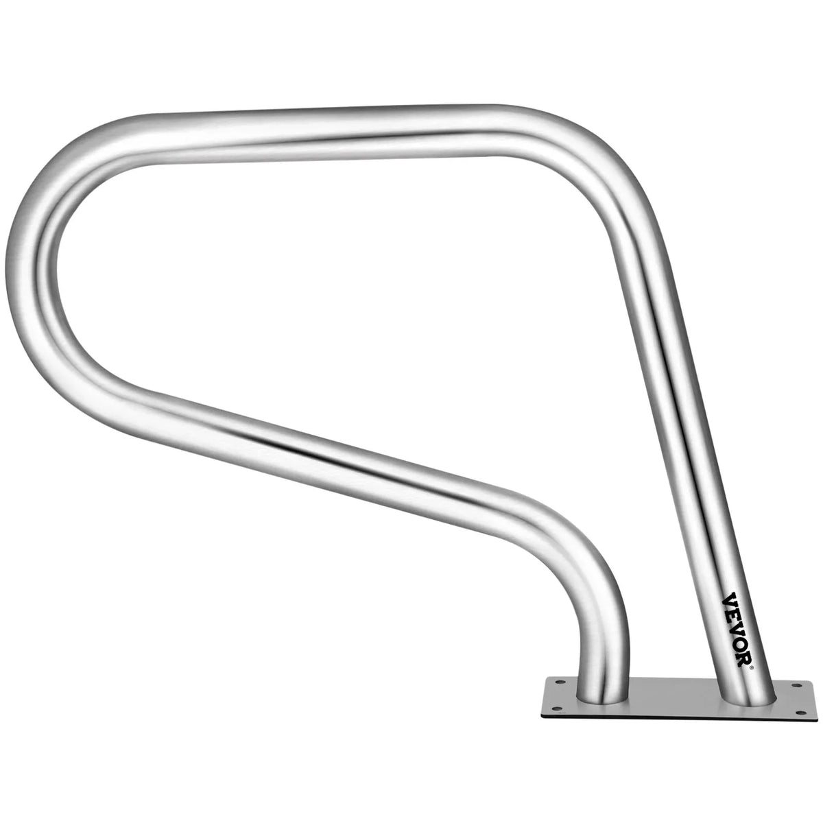 VEVOR baseina margas 76 × 56 cm, 304. klases nerūsējošā tērauda drošības margas peldbaseinam ar 113 kg kravnesību, sudrabainas, rūsas izturīgas, ar zilu satvēriena pārvalku, M8 urbja uzgali un pašurbjošām skrūvēm