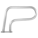 VEVOR baseina margas 76 × 56 cm, 304. klases nerūsējošā tērauda drošības margas peldbaseinam ar 113 kg kravnesību, sudrabainas, rūsas izturīgas, ar zilu satvēriena pārvalku, M8 urbja uzgali un pašurbjošām skrūvēm