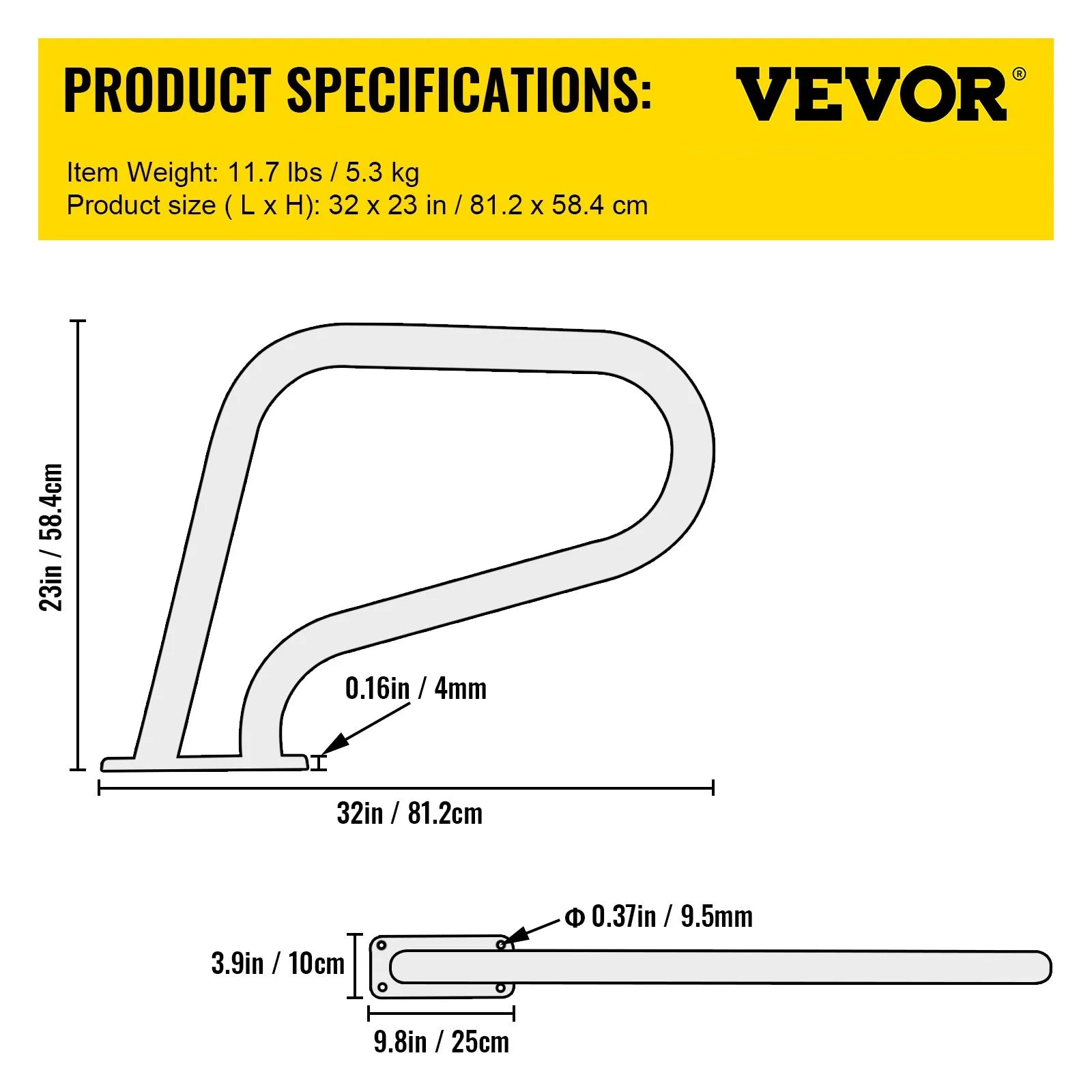 VEVOR baseina margas 81,3 × 58,4 cm, 304 nerūsējošā tērauda peldbaseina margas ar nestspēju līdz 113,4 kg, sudrabotas, pret rūsu noturīgas, ergonomiskas baseina margas ar zilu roktura pārklājumu, M8 urbja uzgali un pašvītņojošām skrūvēm