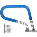 VEVOR baseina margas 81,3 × 58,4 cm, 304 nerūsējošā tērauda peldbaseina margas ar nestspēju līdz 113,4 kg, sudrabotas, pret rūsu noturīgas, ergonomiskas baseina margas ar zilu roktura pārklājumu, M8 urbja uzgali un pašvītņojošām skrūvēm