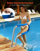 VEVOR baseina margas 78,8 × 55,8 cm, pastiprinātas 304 nerūsējošā tērauda peldbaseina margas ar nestspēju līdz 100 kg, noņemams neslīdošs roktura pārvalks, bagātīgs piederumu komplekts lietošanai pie baseina, akvaparkos un spa centros