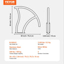 VEVOR baseina margas 2 gab., 76,2 × 76,2 cm, nerūsējošā tērauda drošības margas ar pamatplāksni iekštelpu un āra baseiniem, baseina drošības margas klājiem, pret rūsu noturīgs satvēriena stienis ar roktura pārklājumu un piederumiem spa zonām