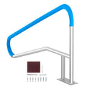 VEVOR baseina margas 139,7 × 81,3 cm, nerūsējošā tērauda drošības margas ar pamatplāksni iekštelpu un āra baseiniem, baseina drošības margas klājiem, pret rūsu noturīgs satvēriena stienis ar roktura pārklājumu un piederumiem spa zonām