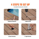 VEVOR baseina margas 117 × 94 cm, nerūsējošā tērauda (iepriekš samontētas) margas iekštelpu un āra baseiniem, baseina drošības margas klājiem, pret rūsu noturīgs satvēriena stienis ar zilu roktura pārklājumu un piederumiem spa zonām