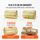 VEVOR misiņa pārklājuma loterijas bungas 376 × Ø540 mm, metāla izlozes grozs ar koka rokturi, ietilpība līdz 10000 biļetēm vai 300 pingponga bumbiņām, piemērots bingo un balsošanai