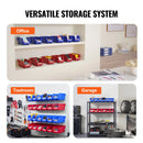 VEVOR plastmasas uzglabāšanas kastes 279 x 127 x 127 mm, piekarināmas un sakraujamas organizēšanas kastes, smagās klases uzglabāšanas konteineri skapim, virtuvei, birojam vai pieliekamajam, 12 gab., zila/sarkana