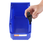 VEVOR plastmasas uzglabāšanas kastes 279 x 127 x 127 mm, piekarināmas un sakraujamas organizēšanas kastes, smagās klases uzglabāšanas konteineri skapim, virtuvei, birojam vai pieliekamajam, 12 gab., zila/sarkana