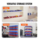 VEVOR plastmasas uzglabāšanas kastes 127 x 102 x 76 mm, piekarināmas un sakraujamas organizēšanas kastes, smagās klases uzglabāšanas konteineri skapim, virtuvei, birojam vai pieliekamajam, 24 gab., zila/sarkana