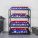 VEVOR plastmasas uzglabāšanas kastes 127 x 102 x 76 mm, piekarināmas un sakraujamas organizēšanas kastes, smagās klases uzglabāšanas konteineri skapim, virtuvei, birojam vai pieliekamajam, 24 gab., zila/sarkana