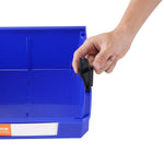 VEVOR plastmasas uzglabāšanas kastes 279 x 279 x 127 mm, piekarināmas un sakraujamas organizēšanas kastes skapim, virtuvei, birojam vai pieliekamajam, 6 gab., zila/sarkana