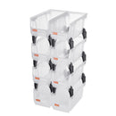 VEVOR sakraujamas plastmasas uzglabāšanas kastes 276 x 140 x 130 mm, konteineri skapim, garāžai, sīkām detaļām, biroja piederumiem un citiem aksesuāriem, 8 gab., caurspīdīgas