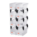 VEVOR sakraujamas plastmasas uzglabāšanas kastes 276 x 140 x 130 mm, konteineri skapim, garāžai, sīkām detaļām, biroja piederumiem un citiem aksesuāriem, 8 gab., caurspīdīgas