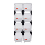 VEVOR sakraujamas plastmasas uzglabāšanas kastes 276 x 140 x 130 mm, konteineri skapim, garāžai, sīkām detaļām, biroja piederumiem un citiem aksesuāriem, 8 gab., caurspīdīgas