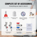 VEVOR 12 zaru starojuma apkures kolektors, 12,7 mm PEX cauruļu kolektors no nerūsējošā tērauda hidrauliskajai grīdas apkurei, PEX kolektora komplekts ar 12,7 mm adapteriem